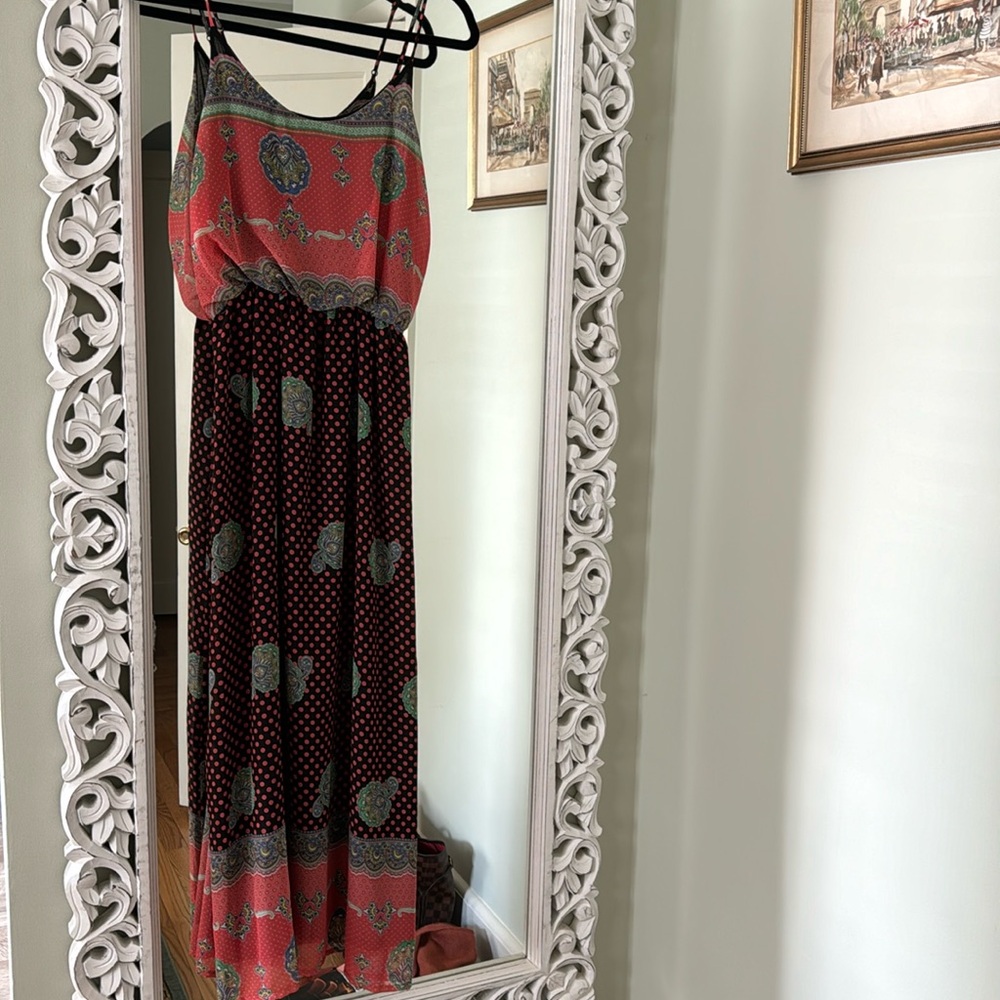 Polka dot maxi dress